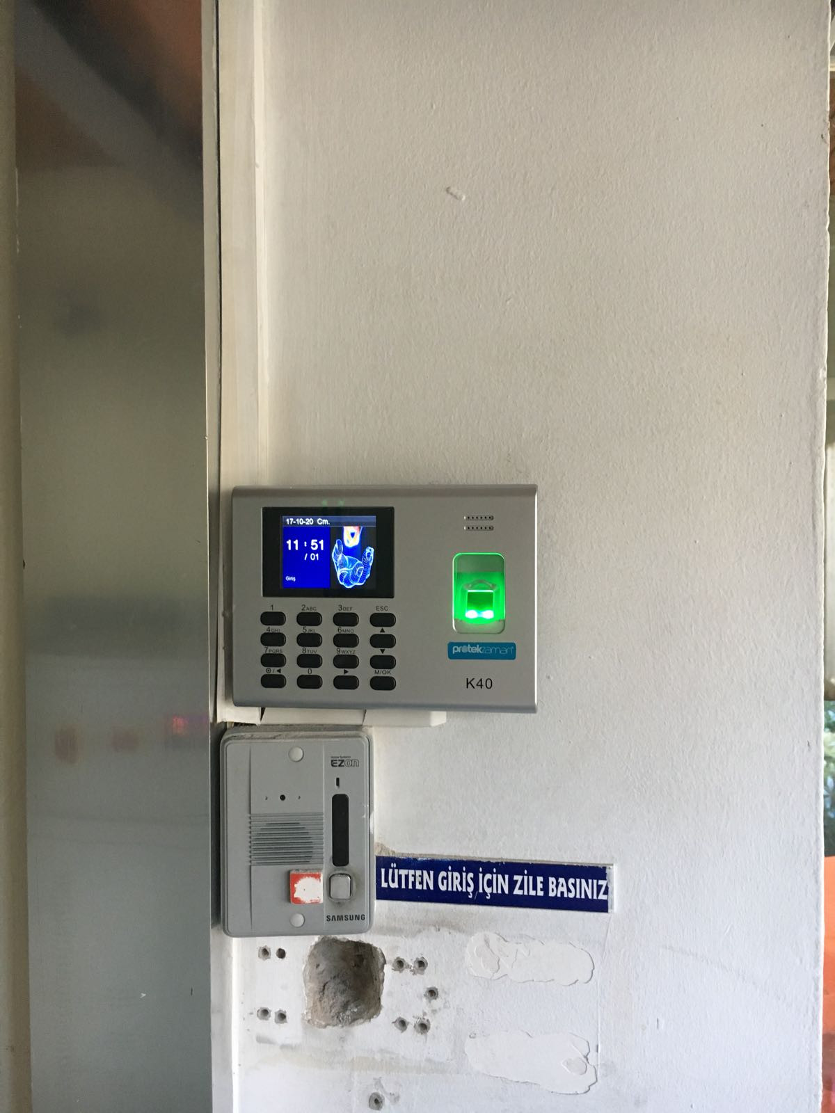 K40-ID Parmak İzi Okuyucu Montaj Görüntüleri